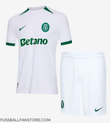 Sporting CP Replik Auswärtstrikot Kinder 2024-25 Kurzarm (+ Kurze Hosen)